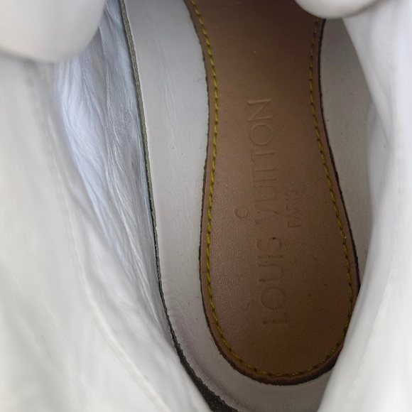 Louis Vuitton High Top Sneakers White and Silver gold Size EU 36 - Picture 10 of 12